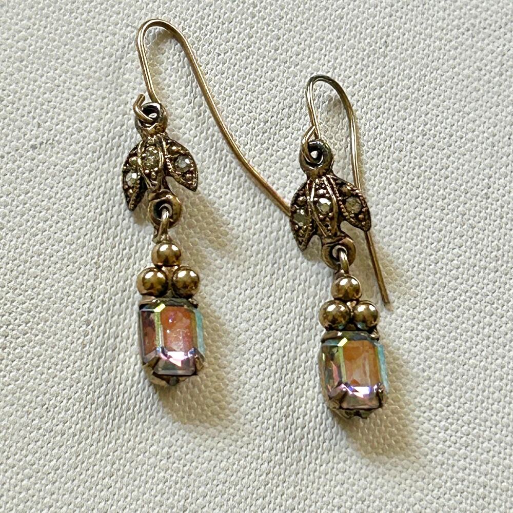 Vintage 80s Baroque Saks Fifth Avenue Iridescent Earrings
